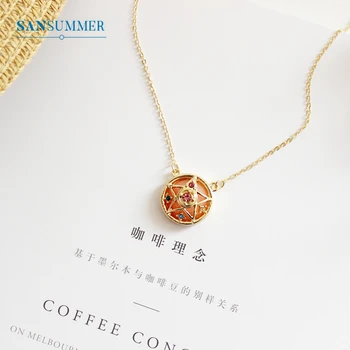 SANSUMMER 2020 Necklace Beautiful Girl Series Three-Dimensional Metal Round Star Necklace Designer Jewelry Luxury Necklace 6279
SANSUMMER 2020 Necklace Beautiful Girl Series Three-Dimensional Metal Round Star Necklace Designer Jewelry Luxury Necklace 6279