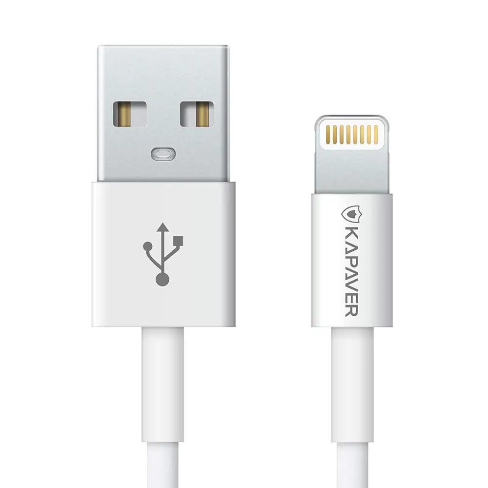 Kapaver MFI Certified 8 Pin Light to USB Sync Cable Charging Cord for iPhone 6S/6S Plus/6/6 Plus, iPad Pro(White) -Pack of 1
Kapaver MFI Certified 8 Pin Light to USB Sync Cable Charging Cord for iPhone 6S/6S Plus/6/6 Plus, iPad Pro(White) -Pack of 1