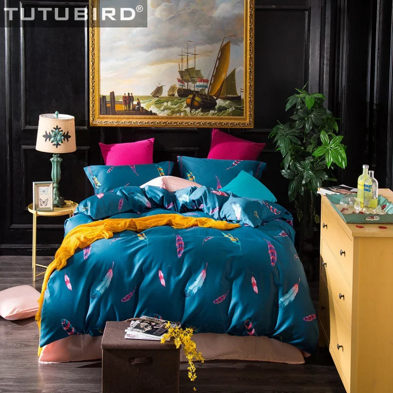 Luxury Egyptian cotton bed sheet linen spread blue princess bedding set duvet cover queen king pillowcase
Luxury Egyptian cotton bed sheet linen spread blue princess bedding set duvet cover queen king pillowcase
