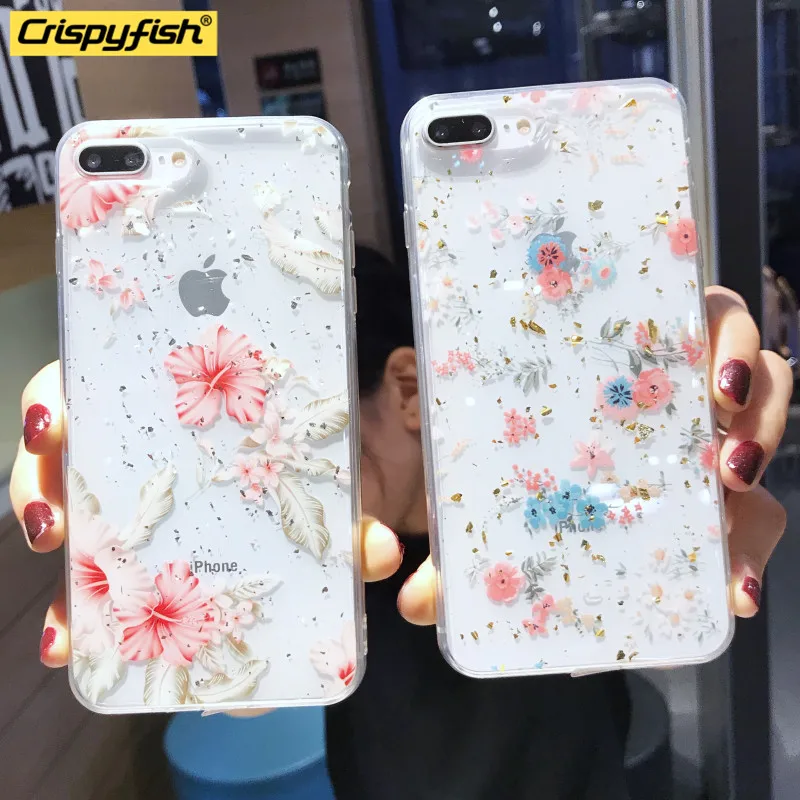 Flower Glitte TPU Phone Case For iphone 7 8 plus Luxury Floral Transparent Soft Case For iphone 6 6s X XR Xs Max Back Cover
Flower Glitte TPU Phone Case For iphone 7 8 plus Luxury Floral Transparent Soft Case For iphone 6 6s X XR Xs Max Back Cover