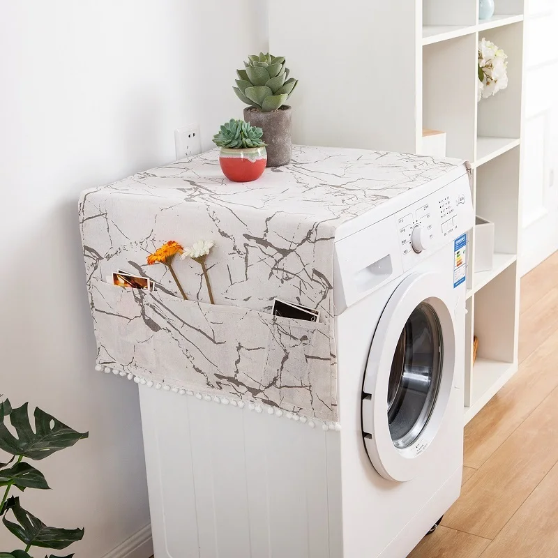 Black white marble printing household washing machine dust cover refrigerator cover storage linen cotton tablecloth
Black white marble printing household washing machine dust cover refrigerator cover storage linen cotton tablecloth