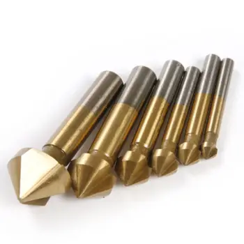 6pcs/lot 3 Flute Titanium 90 Degree HSS 4241 Countersink Drill Chamfer Cutter For workpiece Taper Wood Milling Tool 6.3-20.5MM
6pcs/lot 3 Flute Titanium 90 Degree HSS 4241 Countersink Drill Chamfer Cutter For workpiece Taper Wood Milling Tool 6.3-20.5MM