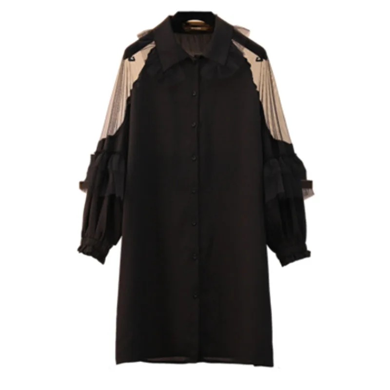New 2019 Spring Plus Size XL- 5XL Female Robe European Style Patchwork Lace Dresses Hollow Out Ruffles Black Color Vestidos
New 2019 Spring Plus Size XL- 5XL Female Robe European Style Patchwork Lace Dresses Hollow Out Ruffles Black Color Vestidos