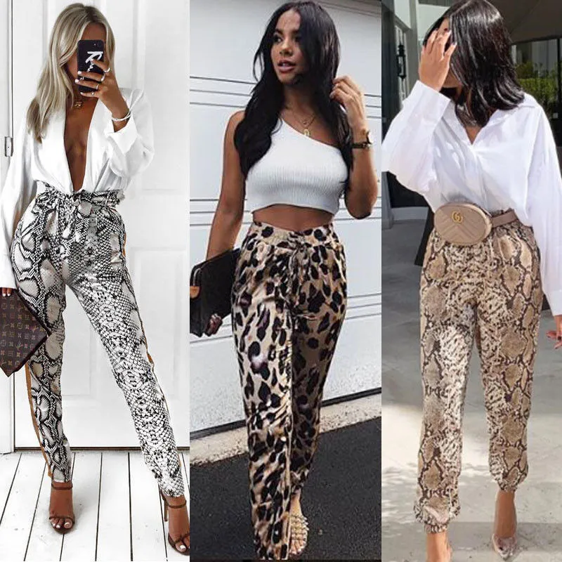 Sexy Animal Snake Leopard Printed Long Pants Women Loose Casual Trousers Pantalon Femme OL Elastic Waist Harem Pants
Sexy Animal Snake Leopard Printed Long Pants Women Loose Casual Trousers Pantalon Femme OL Elastic Waist Harem Pants