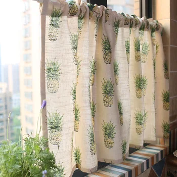 American Style Half-curtain Yellow Pineapple Fruit Pattern Coffee Curtain Washable Cotton Linen Door Curtain for Kitchen Cabinet
American Style Half-curtain Yellow Pineapple Fruit Pattern Coffee Curtain Washable Cotton Linen Door Curtain for Kitchen Cabinet