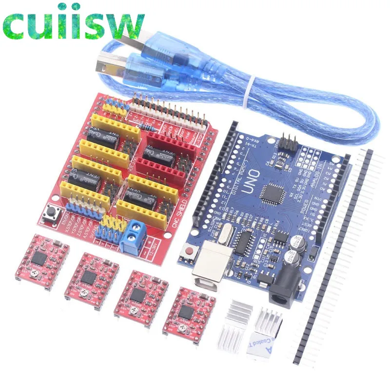 V3.0 Engraver CNC Shield V3+Board+A4988 Stepper Motor Drivers For UNO R3 for arduino
V3.0 Engraver CNC Shield V3+Board+A4988 Stepper Motor Drivers For UNO R3 for arduino