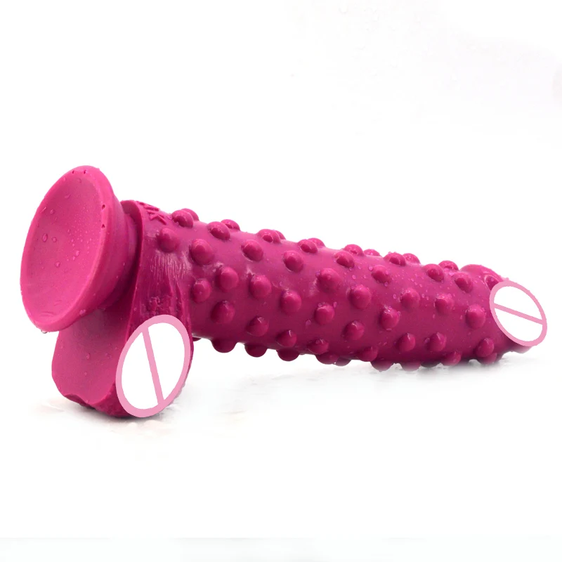 Imitate Animal Sea Cucumber Design Silicone Dildo With Highly Simulated Realistic Testis&Glan Sex Toy For Woman Suction Cup
