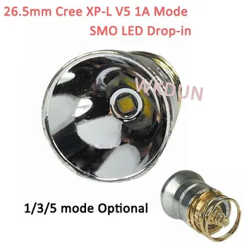 

Cree XP-L V5 1A 2000 Lumen 3.7V~4.2V 3-Mode SMO LED Drop-in for WF-501B WF-502B Flashlight