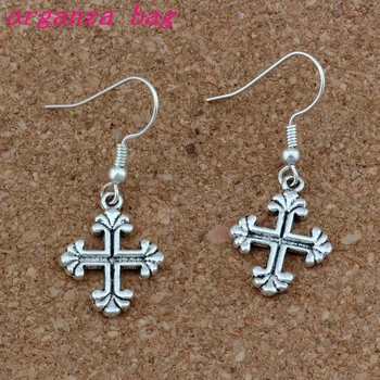 Vintage Crucifix Cross Earrings Silver plated Fish Ear Hook 24pairs/lot Antique Silver Chandelier Jewelry 15x38mm A-274e
Vintage Crucifix Cross Earrings Silver plated Fish Ear Hook 24pairs/lot Antique Silver Chandelier Jewelry 15x38mm A-274e