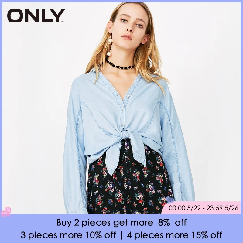 ONLY Women's Spring & Summer 2019 Pure Color V-neckline Loose Fit Long-sleeved Shirt |118162503
ONLY Women's Spring & Summer 2019 Pure Color V-neckline Loose Fit Long-sleeved Shirt |118162503
