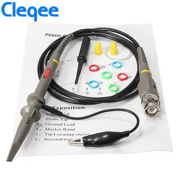 

Cleqee 2pcs P6060 Oscilloscope 60MHz x1 x10 600V PKCATI BNC Clip Probes Clip Cable