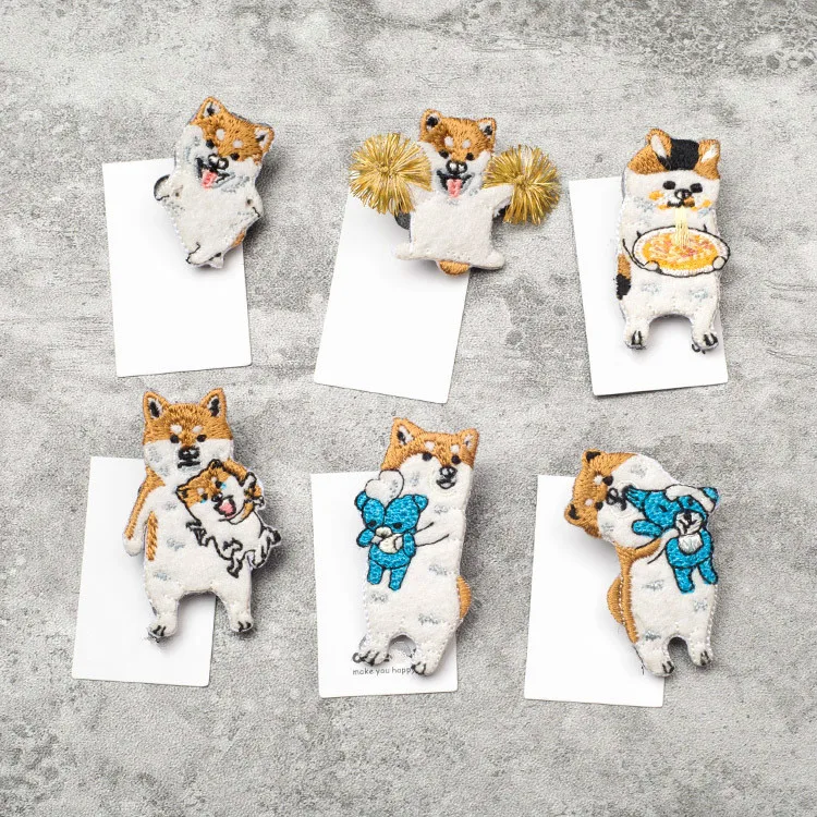 Japanese Style Cartoon Animals Brooches Shiba Inu Dog Embroidery Pin for Girls Lapel Pin Hat/bag Pins Women Badge Q791
Japanese Style Cartoon Animals Brooches Shiba Inu Dog Embroidery Pin for Girls Lapel Pin Hat/bag Pins Women Badge Q791