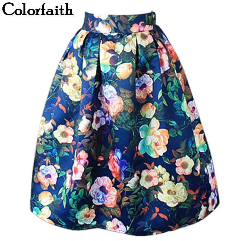 Women Midi Pleated Skirts Vintage Floral Printed Ball Gown High Waist Flared Knee Length Skater Skirts Saias Femininas SK046
Women Midi Pleated Skirts Vintage Floral Printed Ball Gown High Waist Flared Knee Length Skater Skirts Saias Femininas SK046