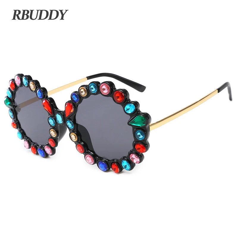 RBUDDY Retro Round Rhinestone Sunglasses Women Fashion Brand Designer Shades Sun Glasses Travel luxury Sunglasses soleil femme
RBUDDY Retro Round Rhinestone Sunglasses Women Fashion Brand Designer Shades Sun Glasses Travel luxury Sunglasses soleil femme