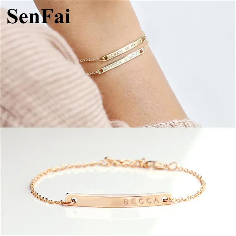 Senfai Customize Bracelets for women men Gold Silver Engrave Letter Name Unice Unicorn Cufff Wicca Kids Bracelet Bangle Jewelry
Senfai Customize Bracelets for women men Gold Silver Engrave Letter Name Unice Unicorn Cufff Wicca Kids Bracelet Bangle Jewelry