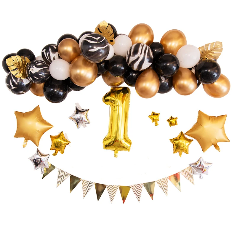 Gold Metallc Latex Balloon Garland Kit Birthday Party Decorations Kids Happy Birthday Black Ballon Backdrop Anniversary De 
Gold Metallc Latex Balloon Garland Kit Birthday Party Decorations Kids Happy Birthday Black Ballon Backdrop Anniversary De