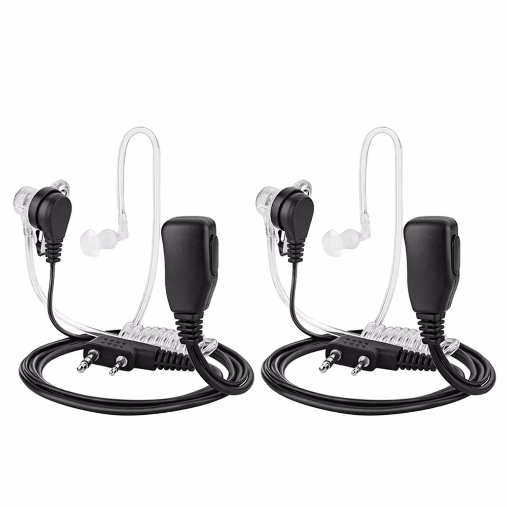 2pcs Acoustic Tube PTT Mic Earpiece Walkie Talkie Headset For Kenwood Baofeng Bf-888s UV-5R UV-82 TYT MD-380 Wouxun KG-UV8D/9D
2pcs Acoustic Tube PTT Mic Earpiece Walkie Talkie Headset For Kenwood Baofeng Bf-888s UV-5R UV-82 TYT MD-380 Wouxun KG-UV8D/9D