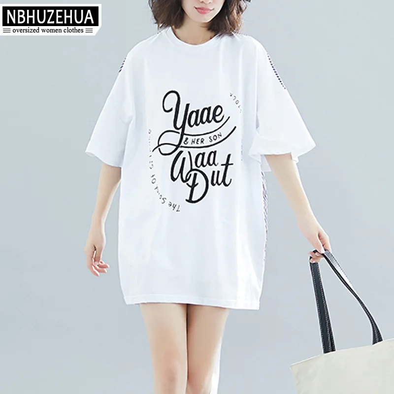 NBHUZEHUA Summer Dresses Large Size Harajuku Letters Print T Shirt Dress Cotton Striped Splice Women Dress 4XL 5XL 6XL 19-D259
NBHUZEHUA Summer Dresses Large Size Harajuku Letters Print T Shirt Dress Cotton Striped Splice Women Dress 4XL 5XL 6XL 19-D259