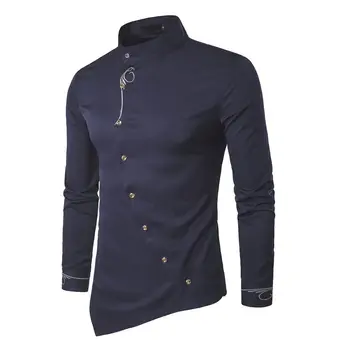 Nice Fashion New Male Shirt Long Sleeve Mens Clothes Oblique Button Dress Shirts Mandarin Collar Men Tuxedo Shirts
Nice Fashion New Male Shirt Long Sleeve Mens Clothes Oblique Button Dress Shirts Mandarin Collar Men Tuxedo Shirts