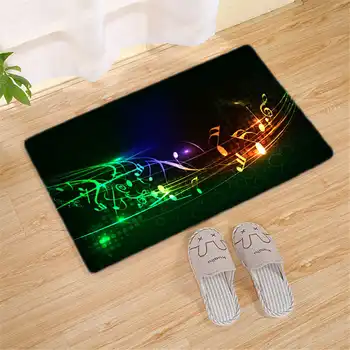 

3D Flannel Rebound Memory Foam Carpet Door Mat Fashion Music Notes Kitchen Rug Bathroom Mats Doormat Indoor Entrance Mat