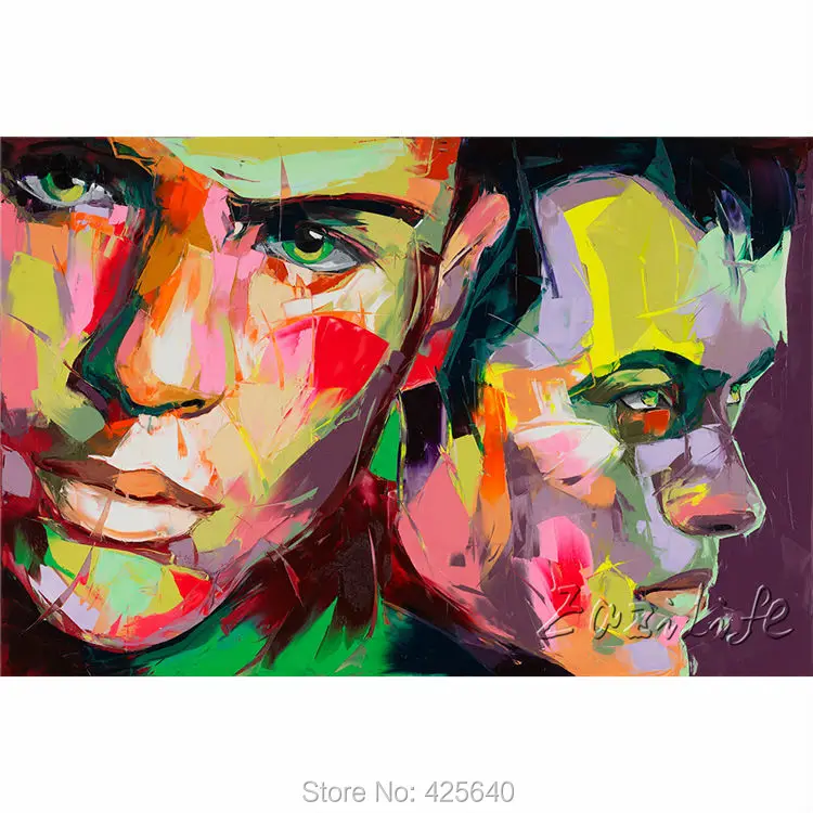 Palette knife painting portrait Palette knife Face Oil painting Impasto figure on canvas Hand painted Francoise Nielly 8
Palette knife painting portrait Palette knife Face Oil painting Impasto figure on canvas Hand painted Francoise Nielly 8