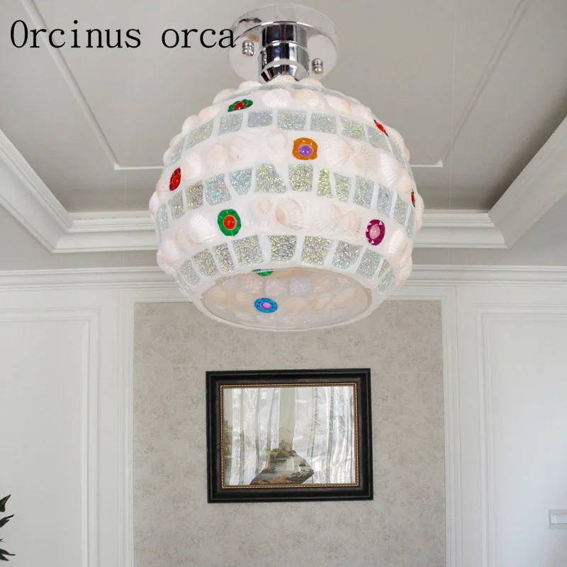 LED pastoral bedroom lamp romantic Mediterranean Restaurant light balcony circular top lamp
LED pastoral bedroom lamp romantic Mediterranean Restaurant light balcony circular top lamp