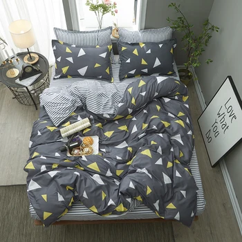 Fashion new style Geometric pattern Bedding Sets white duvet cover Set stripe bed sheet pillow cases adult Home textiles
Fashion new style Geometric pattern Bedding Sets white duvet cover Set stripe bed sheet pillow cases adult Home textiles