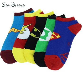 5 pairs Cotton summer Cartoon Superman women American Super hero Batman Green Lantern flash Couple Boat Socks men No Show socks
5 pairs Cotton summer Cartoon Superman women American Super hero Batman Green Lantern flash Couple Boat Socks men No Show socks