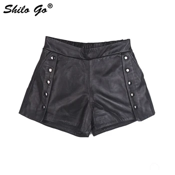 Leather Shorts Autumn Fashion sheepskin genuine leather Shorts elastic high waist side metal rivet boot cut shorts
Leather Shorts Autumn Fashion sheepskin genuine leather Shorts elastic high waist side metal rivet boot cut shorts