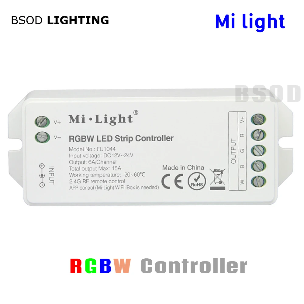 BSOD Led Strip Controller Milight FUT044 Smart Dimmer RGBW Wireless RF2.4GHz DC12V24V wifi Compatible for rgbw Strip Panel light
BSOD Led Strip Controller Milight FUT044 Smart Dimmer RGBW Wireless RF2.4GHz DC12V24V wifi Compatible for rgbw Strip Panel light
