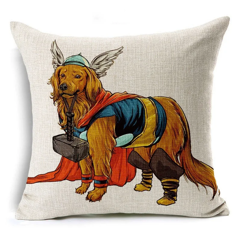 Cushion Covers Super Heroes Dogs Style Cotton Linen Cushion Cover Cushions for Sofas Coffee Shop Office Car Home Decorative
Cushion Covers Super Heroes Dogs Style Cotton Linen Cushion Cover Cushions for Sofas Coffee Shop Office Car Home Decorative