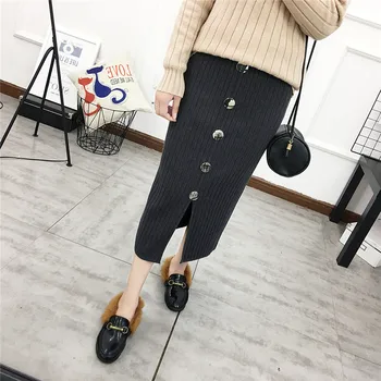 Wool Knitting Skirt Autumn Winter Women New Long Black High Waist Skirt Hip Skirts Female Wild Winter Thicken Split Skirt shein
Wool Knitting Skirt Autumn Winter Women New Long Black High Waist Skirt Hip Skirts Female Wild Winter Thicken Split Skirt shein