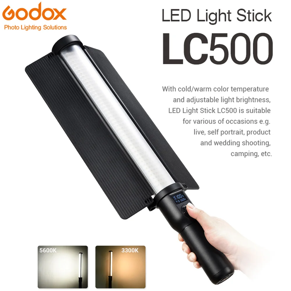 Godox LC500 LED Light Stick Photography Studio Fill Lamp Portable Video Light Bar Handheld Tube Light For Live Shooting
Godox LC500 LED Light Stick Photography Studio Fill Lamp Portable Video Light Bar Handheld Tube Light For Live Shooting