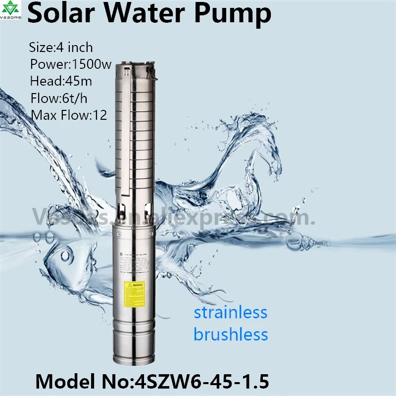 4Inch 1500W AC220V DC300V with Permanent Magnet Synchronous Motor Flow 6T/H Head 45M for Farm Deep Well Solar Water Pump
4Inch 1500W AC220V DC300V with Permanent Magnet Synchronous Motor Flow 6T/H Head 45M for Farm Deep Well Solar Water Pump