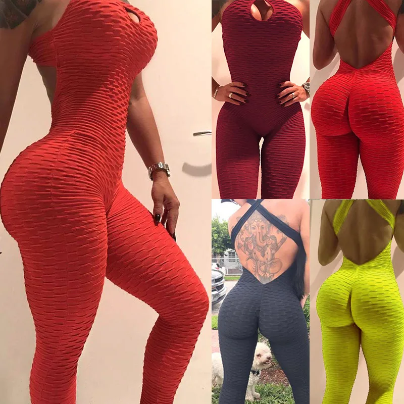 1pcs Women Halter Jumpsuits Lifting Hips Sleeveless Slim Fit Female Fitness Bodysuit One-piece Yoga Suits XR-Hot
1pcs Women Halter Jumpsuits Lifting Hips Sleeveless Slim Fit Female Fitness Bodysuit One-piece Yoga Suits XR-Hot