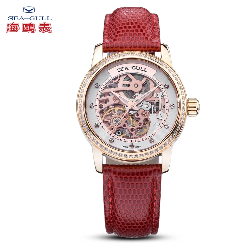 Seagull Rhinestones Rose Gold Case Hollow Out Skeleton Dial Luminous Hands Women Lady's Automatic Fashion Watch 719.403LK
Seagull Rhinestones Rose Gold Case Hollow Out Skeleton Dial Luminous Hands Women Lady's Automatic Fashion Watch 719.403LK