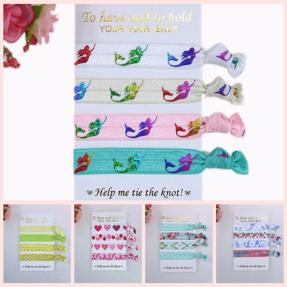 4 pcs per set 40 pcs per lot (10 sets) FOE fold over elastic hair ties with card, welcome custom printed
4 pcs per set 40 pcs per lot (10 sets) FOE fold over elastic hair ties with card, welcome custom printed