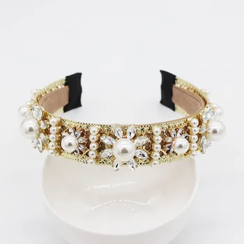 European and American Baroque Pearl Flower Geometric Headband Dance Party Retro Court Fashion Fashion Show Hair Accessories 992
European and American Baroque Pearl Flower Geometric Headband Dance Party Retro Court Fashion Fashion Show Hair Accessories 992