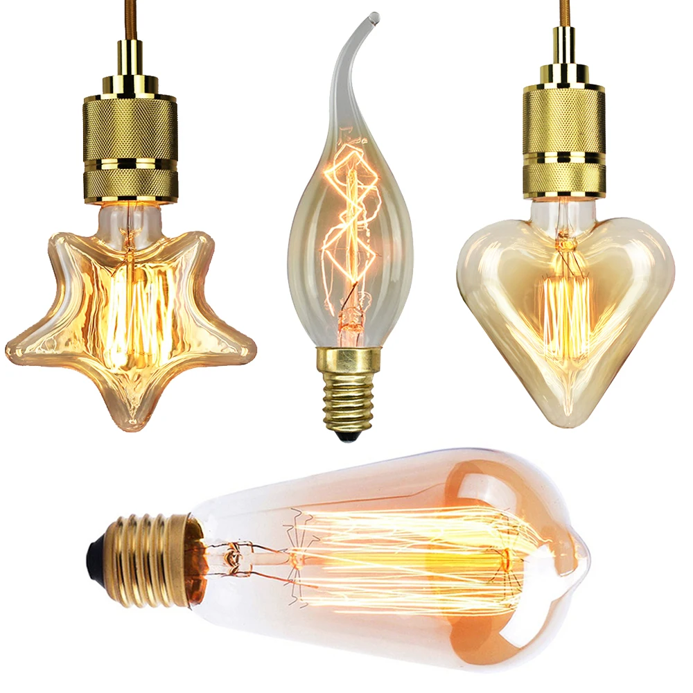 retro vintage edison bulb E14/E27 40w 110v/220v ampoule vintage lamp edison bulb Incandescent Filament Decorative lighting
retro vintage edison bulb E14/E27 40w 110v/220v ampoule vintage lamp edison bulb Incandescent Filament Decorative lighting