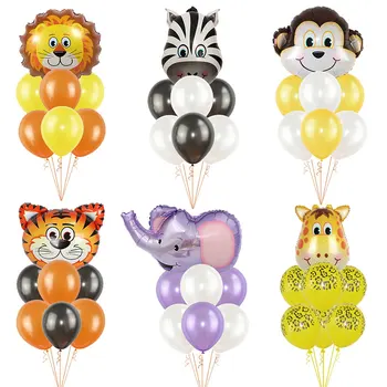 1Set Foil Jungle Animal Balloons Tiger Lion Monkey Zebra Giraffe Elephant Baby Shower Children Happy Birthday Party Decoration
1Set Foil Jungle Animal Balloons Tiger Lion Monkey Zebra Giraffe Elephant Baby Shower Children Happy Birthday Party Decoration