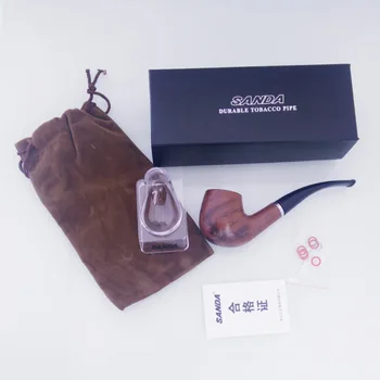 SWSMOK Portable Bakelite Pipe Bent Smoking Pipe Tobacco Pipe Filter Grinder Herb Wooden Pipe With Holder Cigarette Accessories
SWSMOK Portable Bakelite Pipe Bent Smoking Pipe Tobacco Pipe Filter Grinder Herb Wooden Pipe With Holder Cigarette Accessories