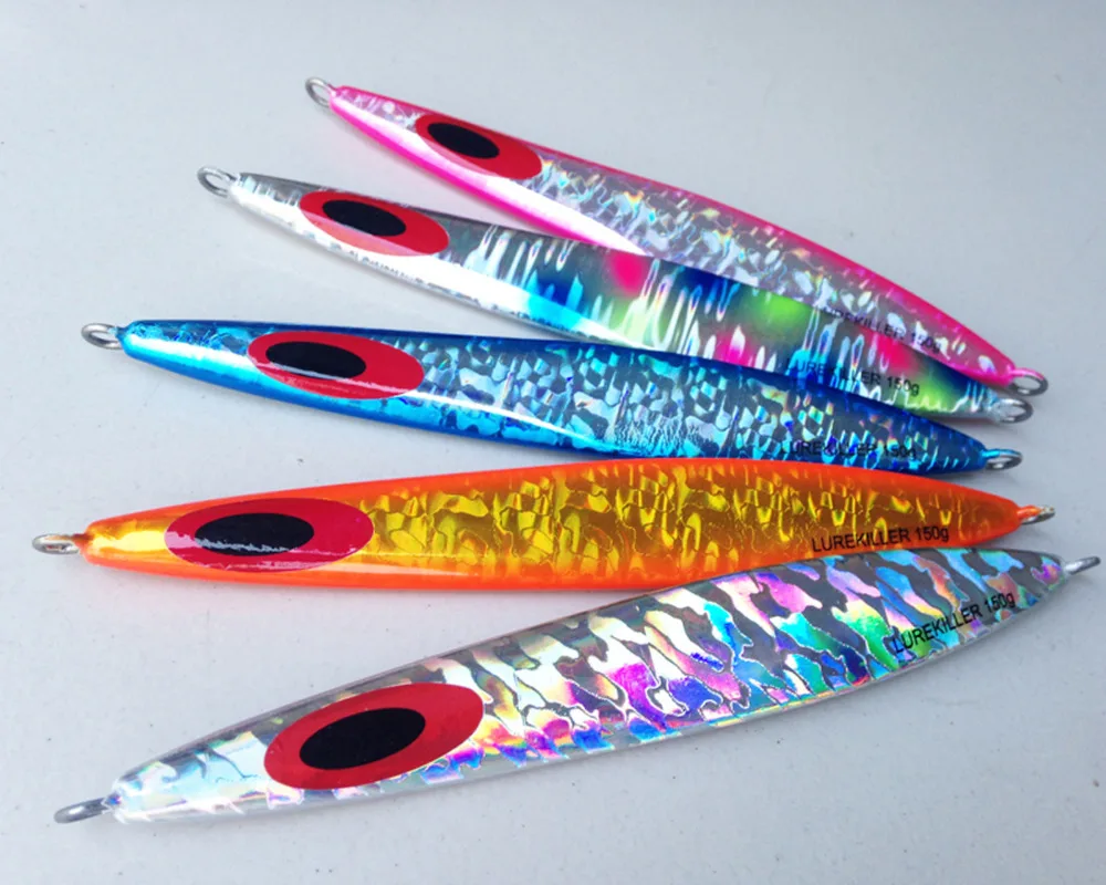 5PCS Deep sea Glow Zebra Slow Jig Jigging Night Fishing Jigging Lure Jigbait spoon baits 100g 150g 200g
5PCS Deep sea Glow Zebra Slow Jig Jigging Night Fishing Jigging Lure Jigbait spoon baits 100g 150g 200g