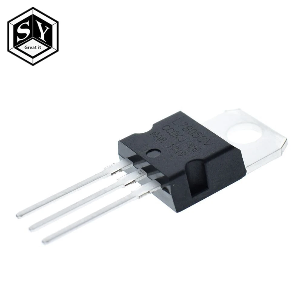 GREAT IT 10pcs/lot New L7805CV voltage regulator TO-220 L7805 7805 5V POSITIVE VOLTAGE REGULATORS
GREAT IT 10pcs/lot New L7805CV voltage regulator TO-220 L7805 7805 5V POSITIVE VOLTAGE REGULATORS