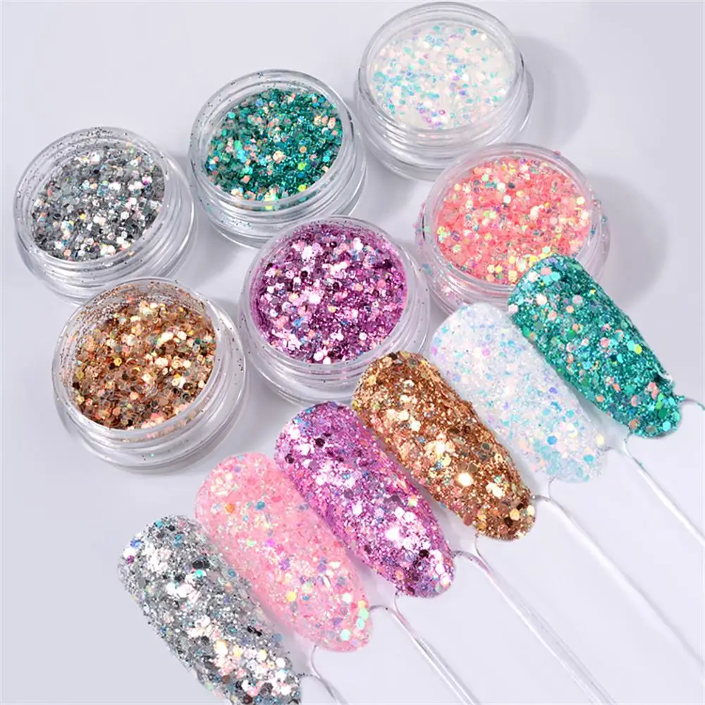 6Pcs/Set New Health & Beauty Colorful Laser Mixed Glitter Bling Sequins Nail Powder Paillette Flakes DIY Art Nail Decor
6Pcs/Set New Health & Beauty Colorful Laser Mixed Glitter Bling Sequins Nail Powder Paillette Flakes DIY Art Nail Decor