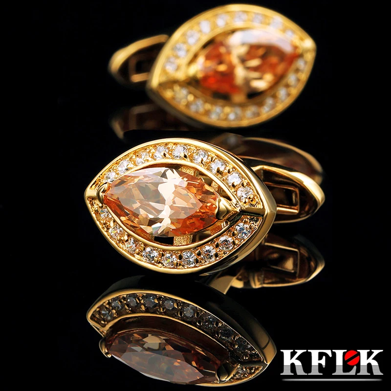 KFLK Luxury gemelos 2019 New shirt cufflinks for mens Brand cuff buttons Gold cuff link High Quality Crystal abotoaduras Jewelry
KFLK Luxury gemelos 2019 New shirt cufflinks for mens Brand cuff buttons Gold cuff link High Quality Crystal abotoaduras Jewelry