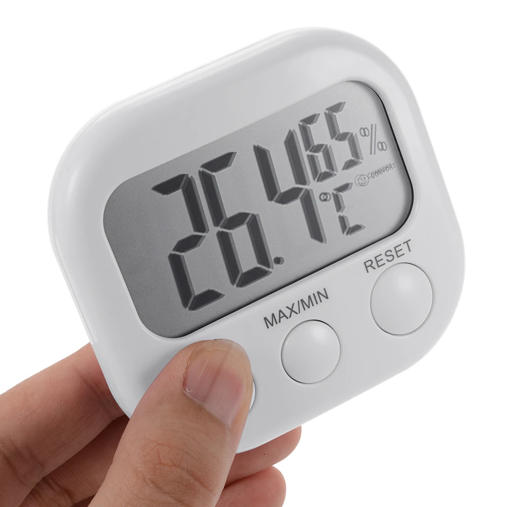 LCD Display Digital Indoor Hygrometer Temperature Humidity Meter Gauge Thermometer Barometer Weather Station HT209
LCD Display Digital Indoor Hygrometer Temperature Humidity Meter Gauge Thermometer Barometer Weather Station HT209