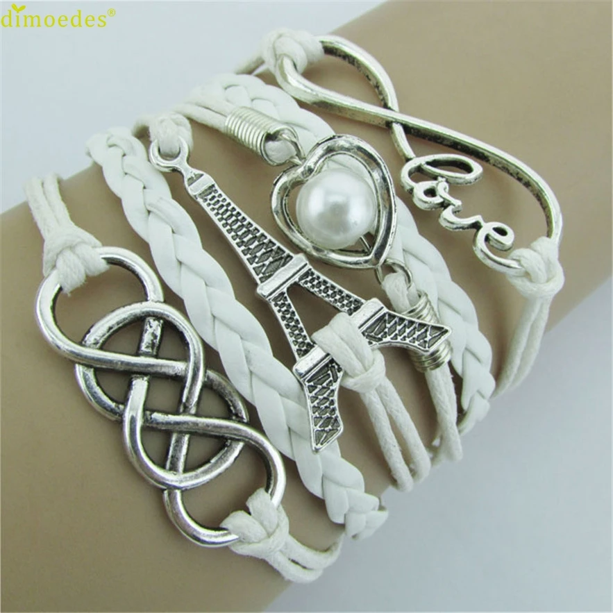 Diomedes Newest Bracelet Women Men New Infinity LOVE Heart Eiffel Tower Friendship Leather Charm Bracelet Gift
Diomedes Newest Bracelet Women Men New Infinity LOVE Heart Eiffel Tower Friendship Leather Charm Bracelet Gift