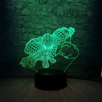 Amroe New 2019 Spider Man 3D LED Lamp 7 Color Change Lighting Children Bedroom Decora Table Night Light Holiday Gifts Kid Toys
Amroe New 2019 Spider Man 3D LED Lamp 7 Color Change Lighting Children Bedroom Decora Table Night Light Holiday Gifts Kid Toys