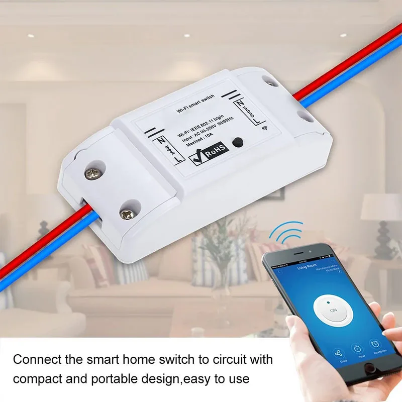 New Wifi Smart Switch Wireless Remote Switch Smart Automation Module for Alexa SF66
New Wifi Smart Switch Wireless Remote Switch Smart Automation Module for Alexa SF66