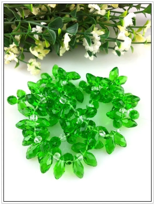 Wholesale 100Pcs/lot 6*12MM Green Crystal Grass Beads Pendants Crystal Teardrop Beads Bracelet Diy Beads For Jewelry Making
Wholesale 100Pcs/lot 6*12MM Green Crystal Grass Beads Pendants Crystal Teardrop Beads Bracelet Diy Beads For Jewelry Making